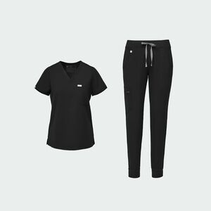 Figs Black Scrub Set